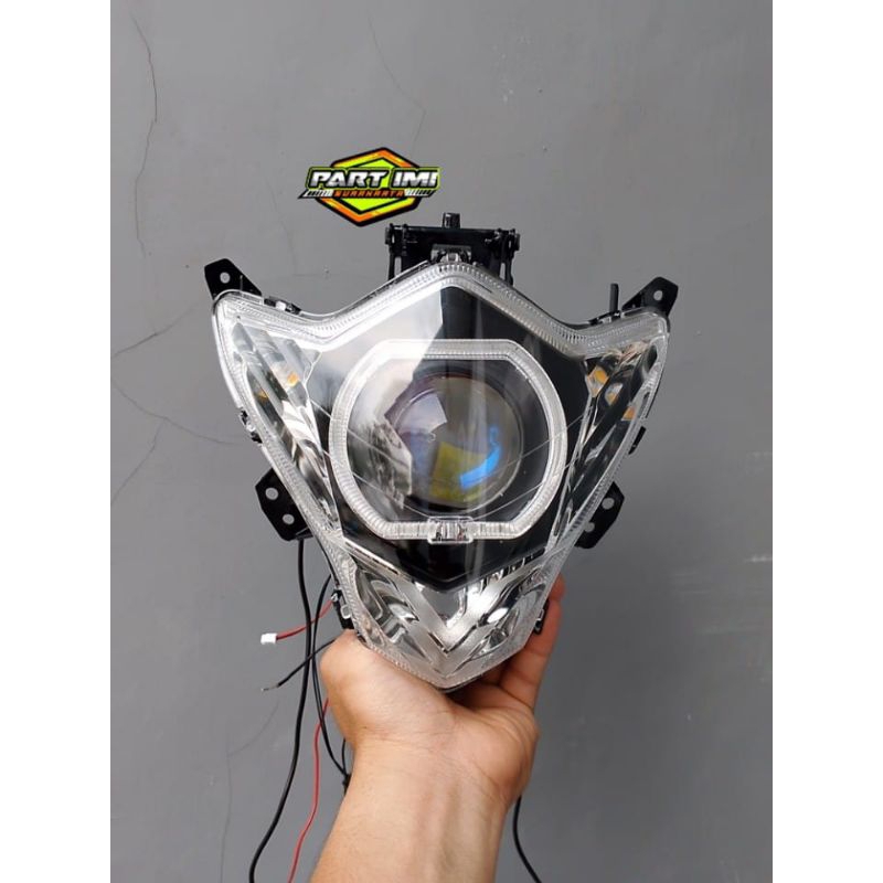 Lampu depan Satria FU Facelit set Biled AES turbo experience Headlamp Satria Fu Facelit Set biled