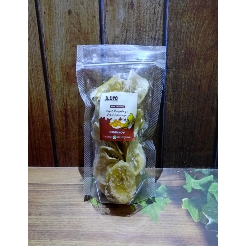 

Kripik Pisang Lumer Rasa Tiramisu 60 gram