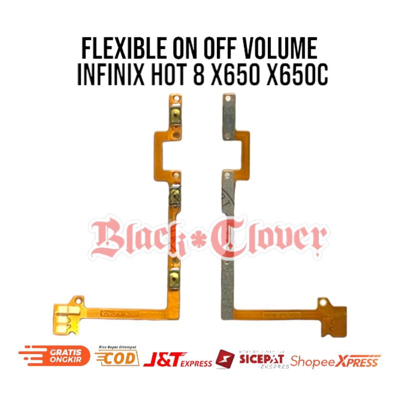 Flexible Flexibel On Off Volume Infinix Hot 8 | X650 | X650C Fleksibel Fleksible Tombol Power Switch