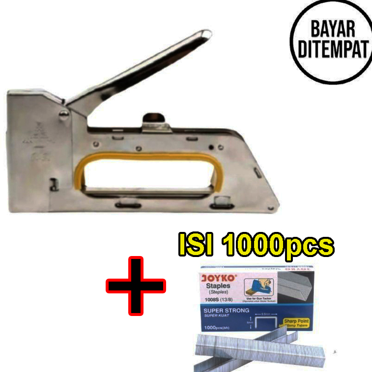 

MZFT2054 (C6369] Paket Staples Tembak Gun Tacker + Isi atau Refil 13/8 Stapler Jok Staples | Stepler Tembak | Stepler Gun | Stapler Tembak | Stapler Gun