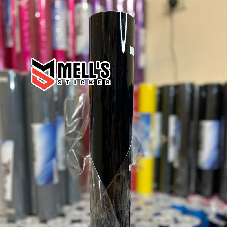 BIG SALE skotlet hitam glossy profix lebar 45 cm panjang 1 meter stiker motor hitam skotlet hitam pr