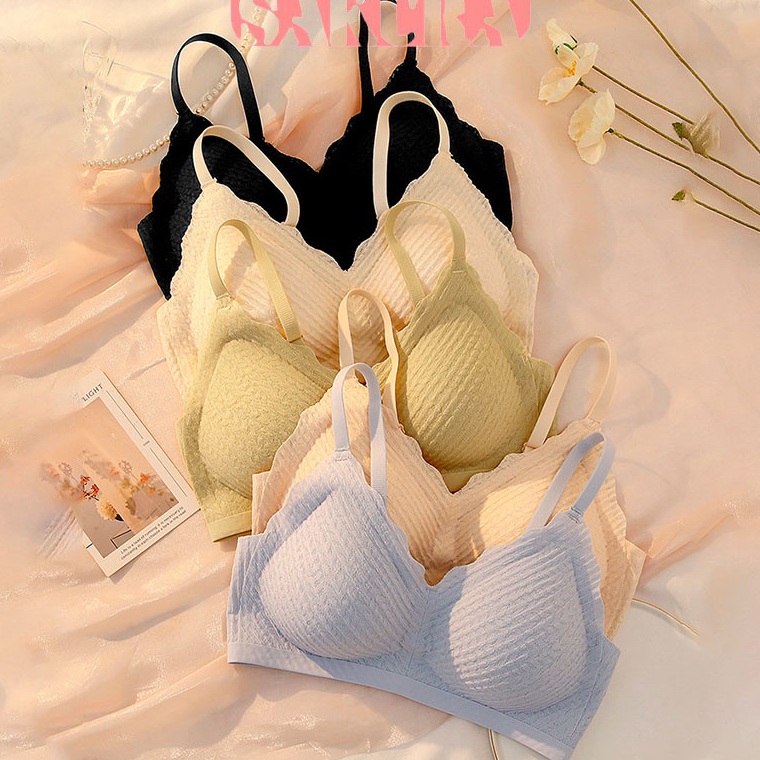 Oke Price.. Sakura One-piece Seamless Bra Pakaian Dalam Wanita Tanpa Kawat Sexy Push Up Bra 040