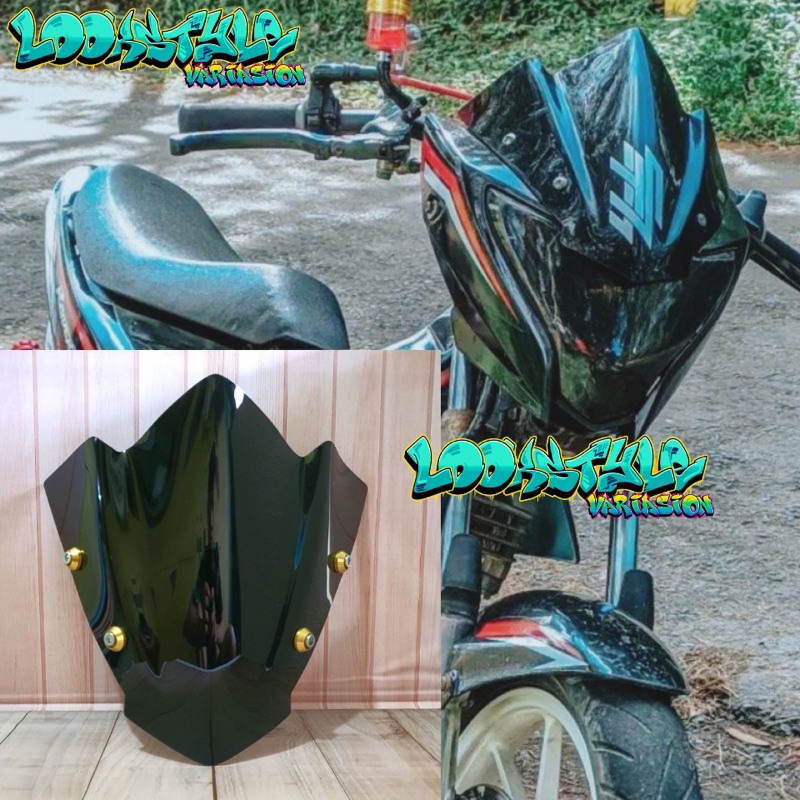 VISOR WINSIELD VARIASIAN SATRIA FU FACELIFT 2013-2014 MODEL SIPIT PLUS BAUT VARIASI