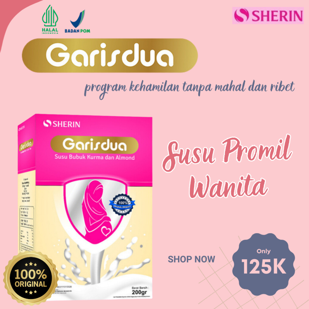 

SUSU GARIS DUA WANITA SHERIN ORIGINAL - Susu Promil Ampuh Cepat Hamil - Susu Ibu Hamil Dan Menyusui