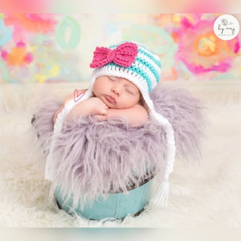 TOPI BAYI / AKSESORIS BAYI / TOPI RAJUT BAYI / TOPI BAYI IMPORT / BABY HAT CROCHET / NEWBORN HAT / T