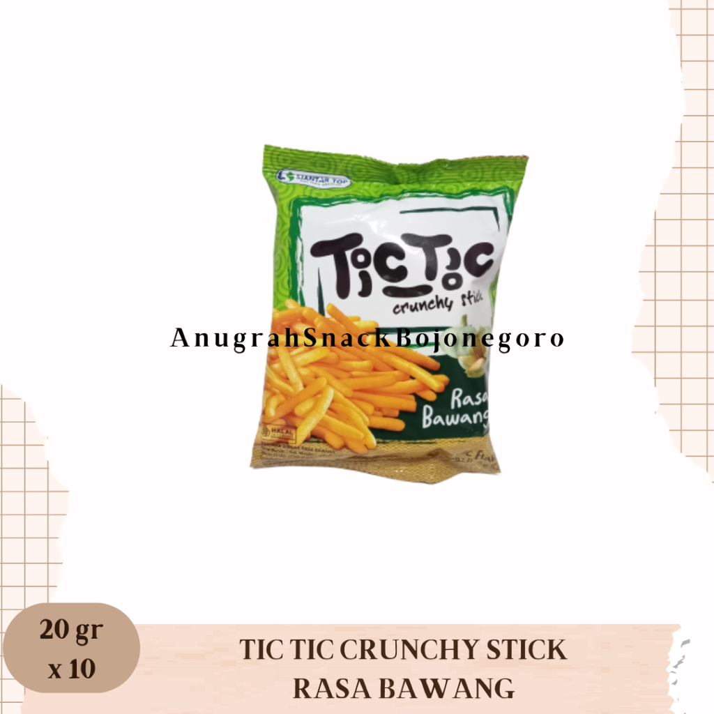 

Tic Tic Crunchy Stick Makanan Ringan Rasa Bawang 20gr x 10