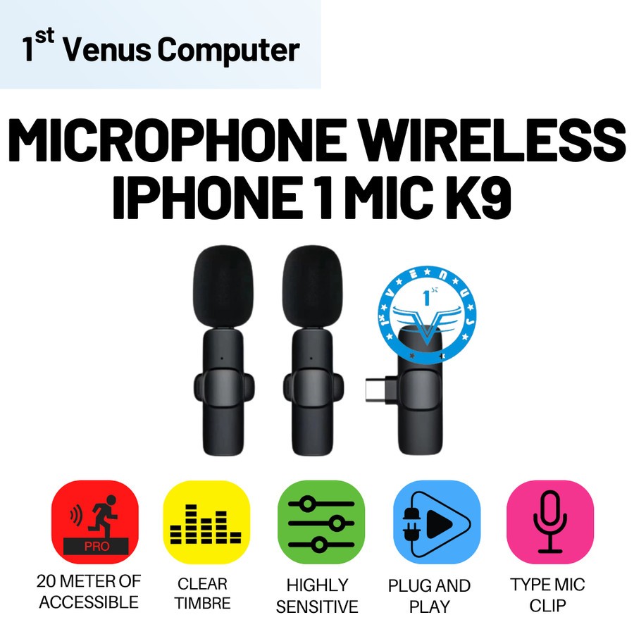 MICROPHONE WIRELESS IPHONE 1 MIC K9 - MIC FOR IPHONE /SPRO-MIC8