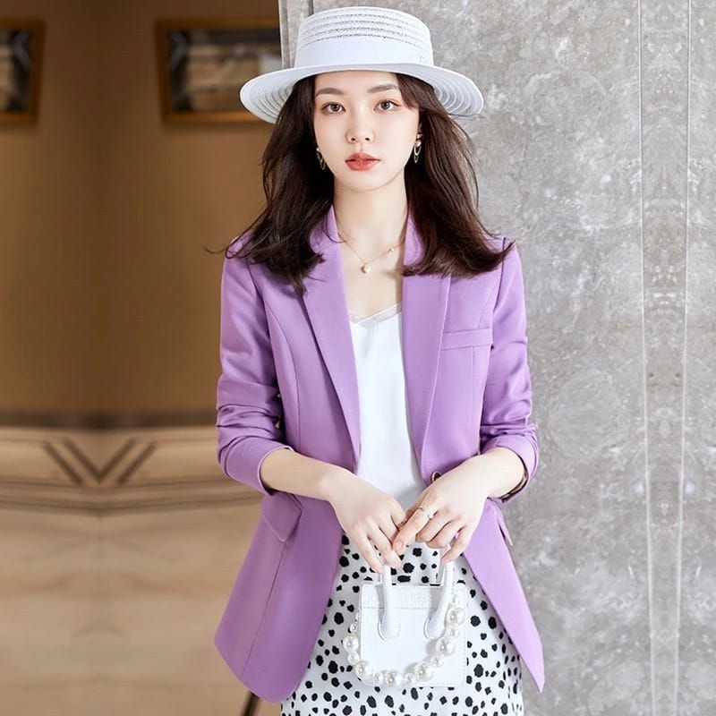 Jas Blazer Wanita Lilac / Jas Kantor Wanita Korean Style