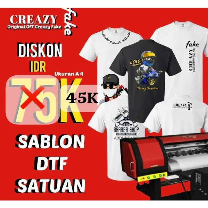 SABLON KAOS SATUAN CETAK DESIGN SENDIRI/ KAOS COUPLE/KATA-KATA/ KAOS PARTAI
