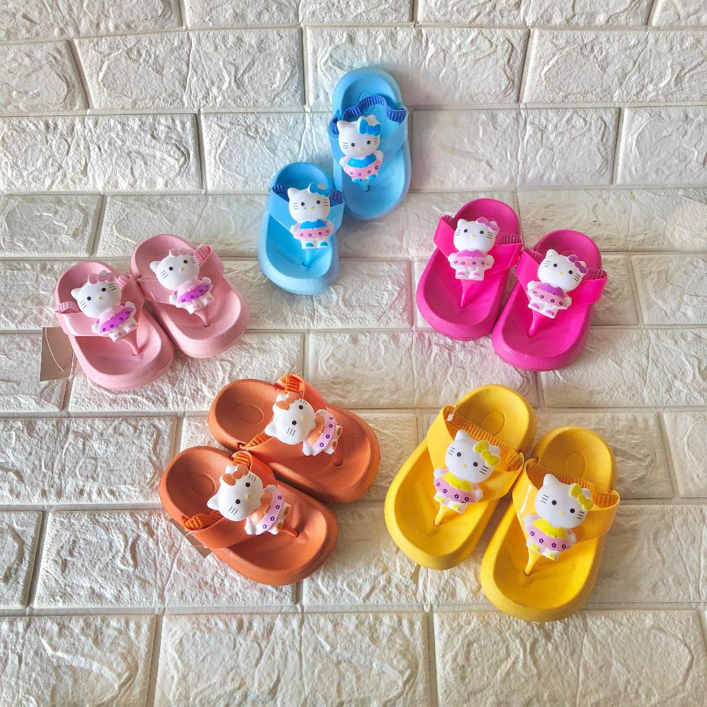 JURAGANTAS - SANDAL SLIP ON ANAK PEREMPUAN SANDAL MOREGO ANAK TALI LET  MOTIF LUCU