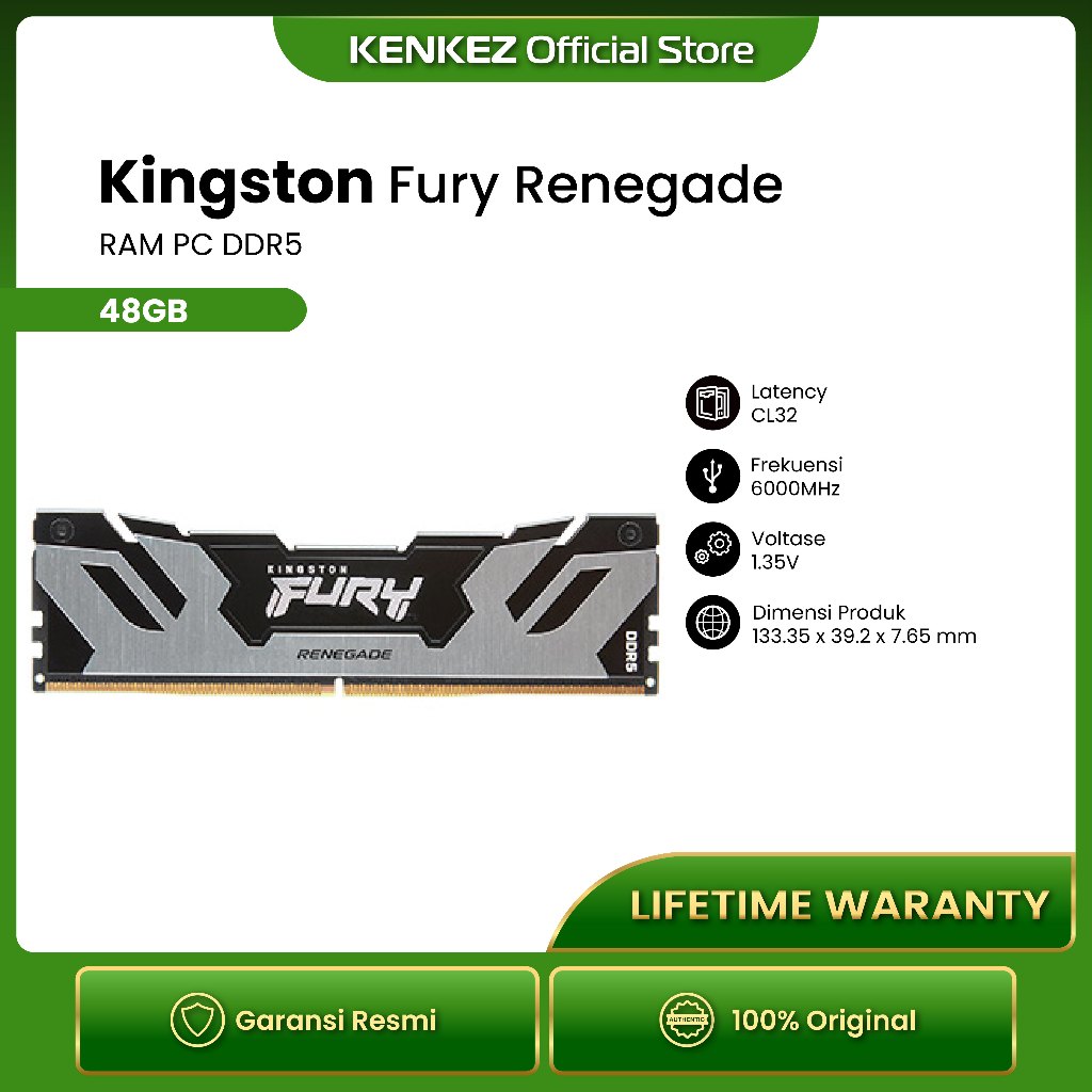 Kingston FURY RENEGADE RAM PC 48GB DDR5 6000MHz CL32