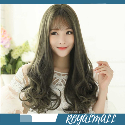 Wig Rambut Palsu Model Wavy 65 cm / Wig Rambut Palsu Asli Panjang Wanita Cewe Cewek Perempuan Panjan