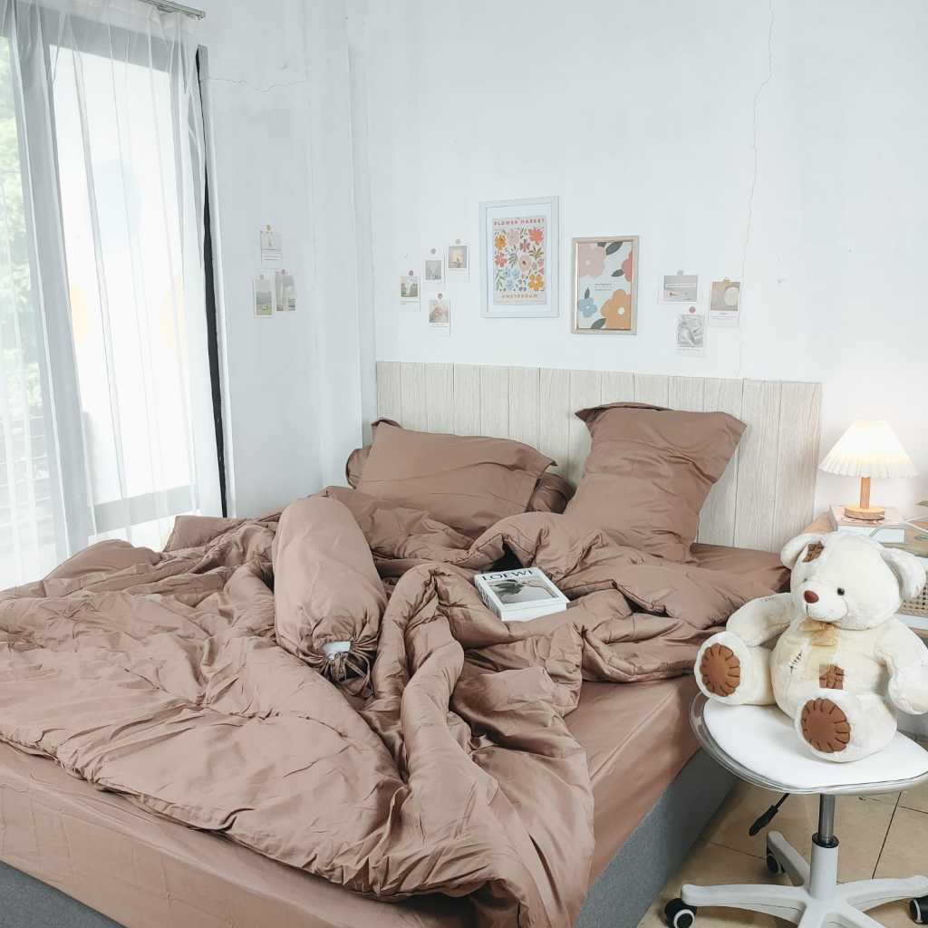 Sprei Homemade Katun Jepang Polos Ukuran 180x200 tinggi 30 cm