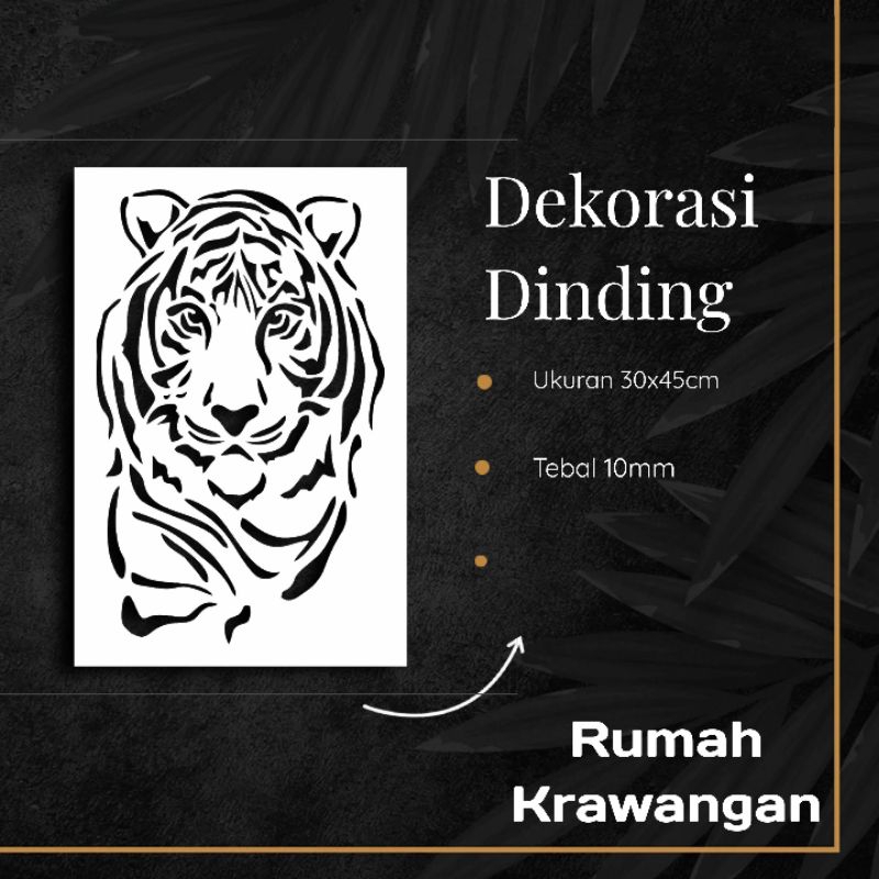 dekorasi dinding pvc board/foam board uk 30x45cm tebal 10mm - tiger