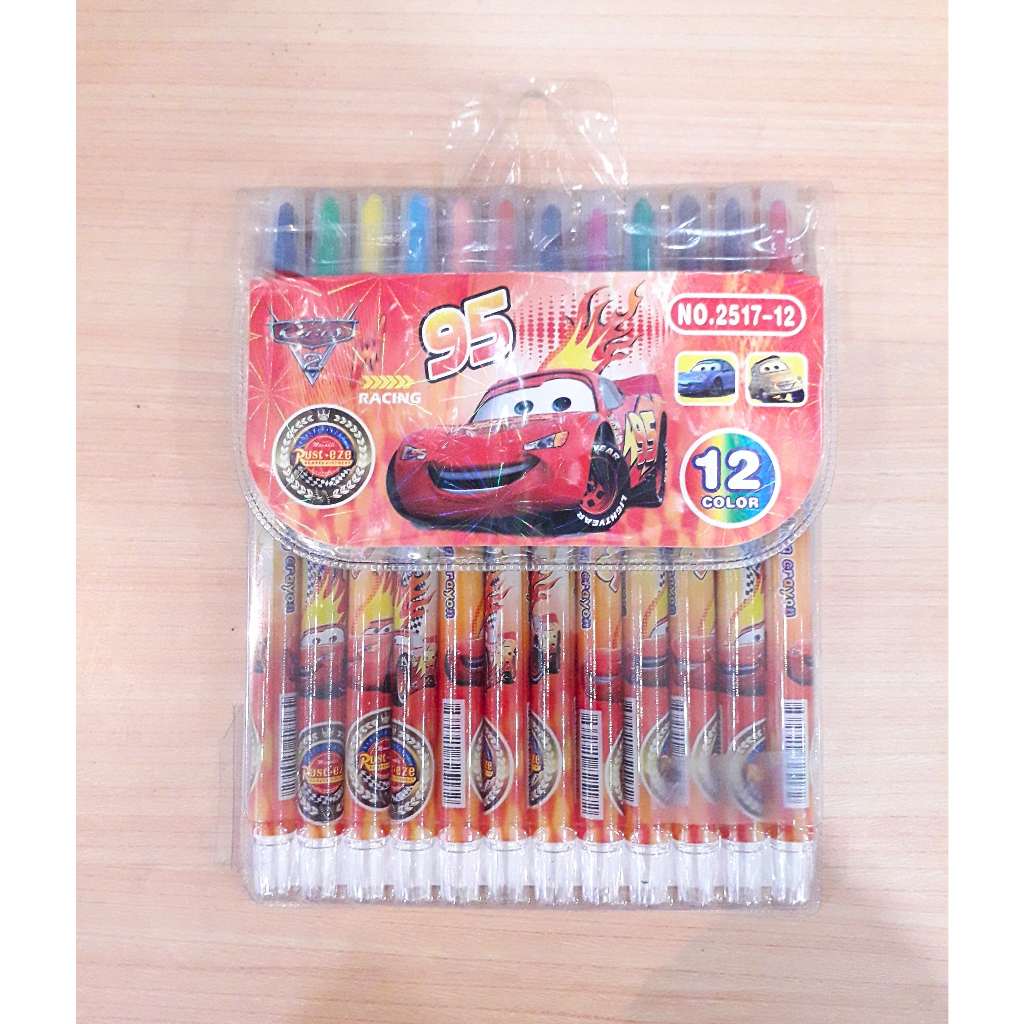 

Rolling Crayon/Krayon Putar/Twist Crayon Motif Cars 12 Warna (026033)