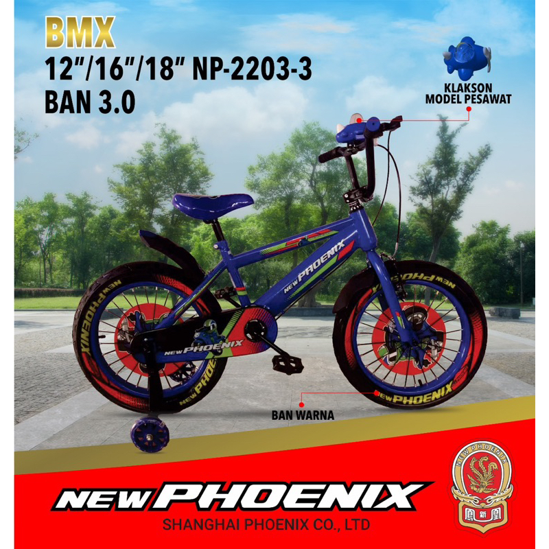 SEPEDA ANAK BMX PHOENIX STAR/  NEW PHOENIX / WOFA UK 12 16 18 BAN 3.0 / 2.5