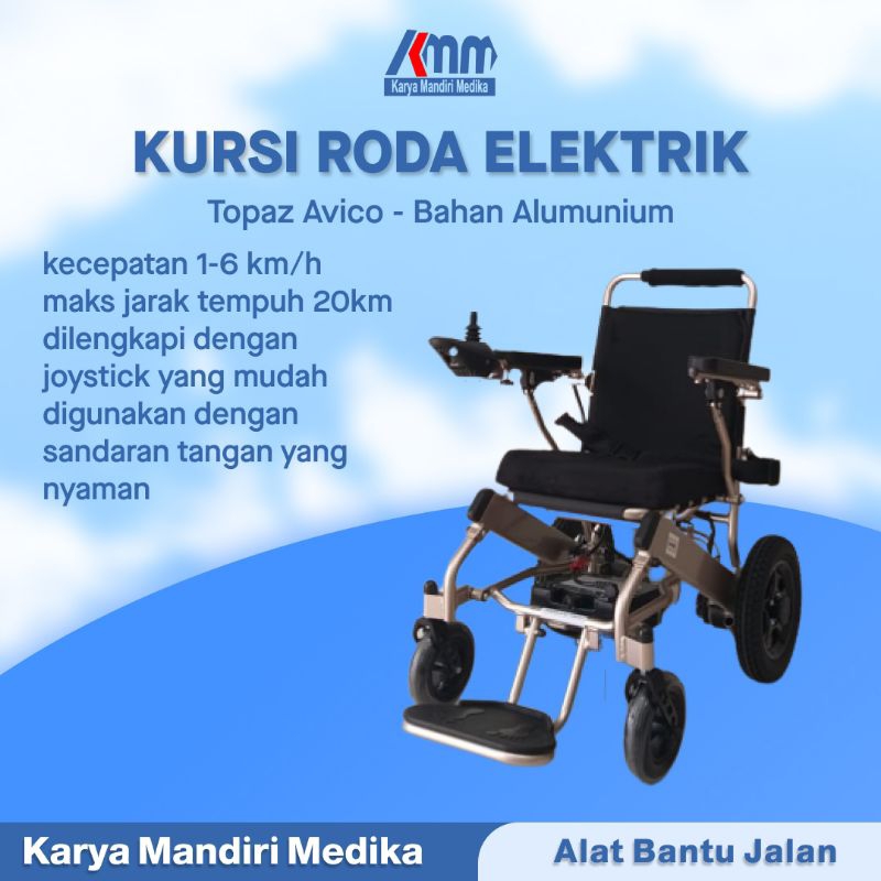 Kursi Roda Elektrik TOPAZ ( AVICO ) Wheelchair Elektric Listrik Nyaman