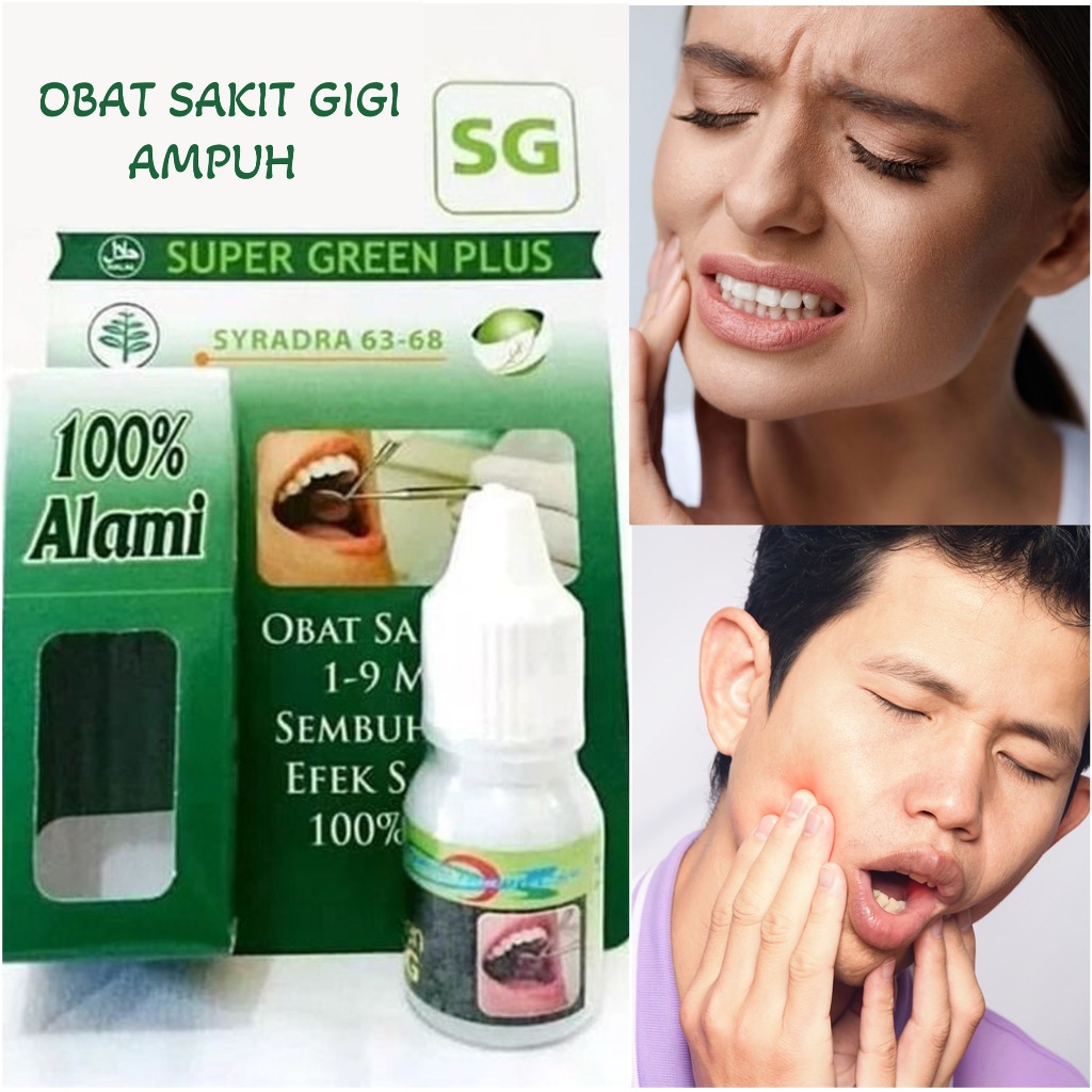 bat Sakit Gigi Ampuh Atasi Gigi Berlubang & Gusi Bengkak - Super Green Plus - Super Green Plus SG - 