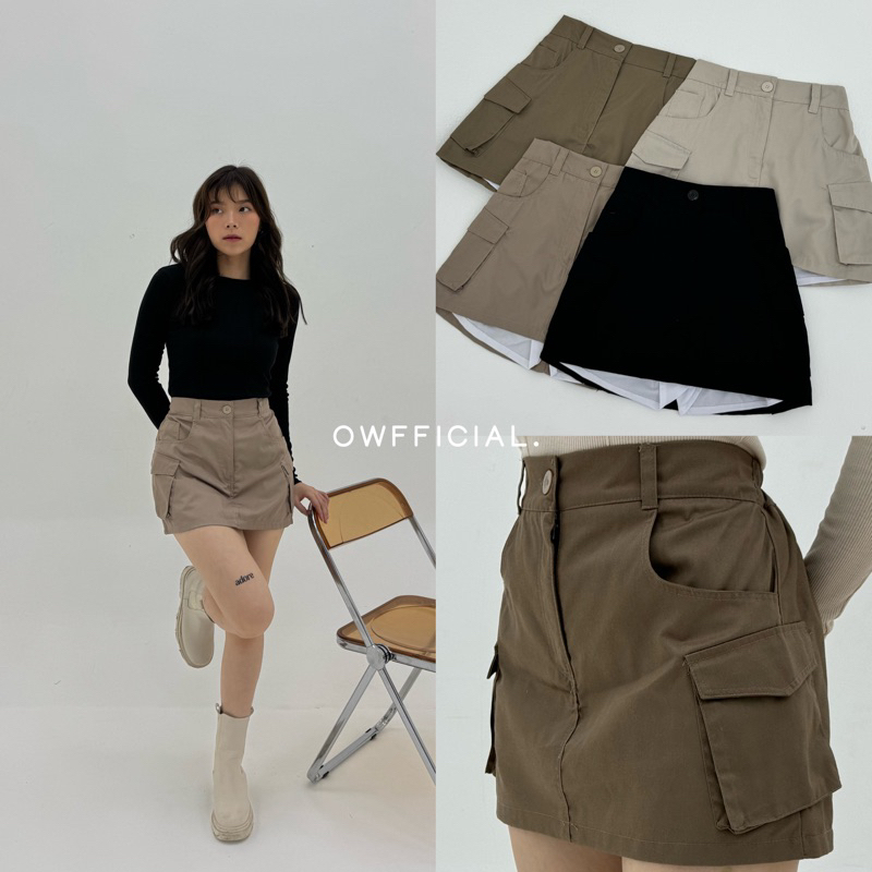 PAUL MICRO CARGO SKORT | Rok Celana Mini Kekinian Korean Looks Vintage Aesthetic Mini Skort Y2K Vibe