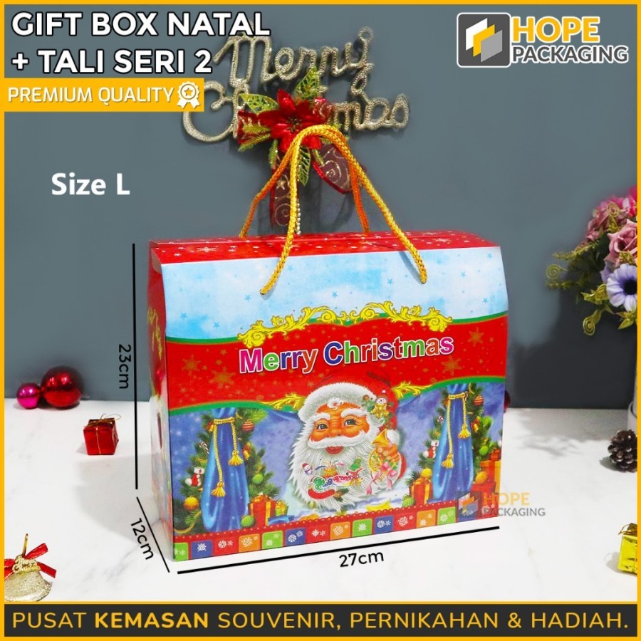 

Gift Box Natal / Kotak Snack Natal Size L :23x27x12 cm / Gift Box Natal Jinjing