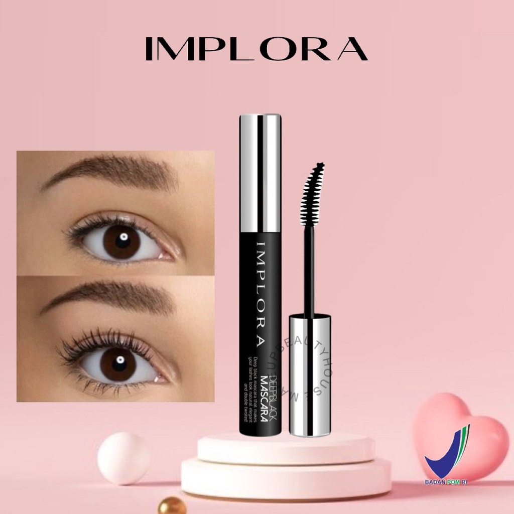 Implora Deep Black Mascara 3.8g / Mascara Waterproof Tahan Lama