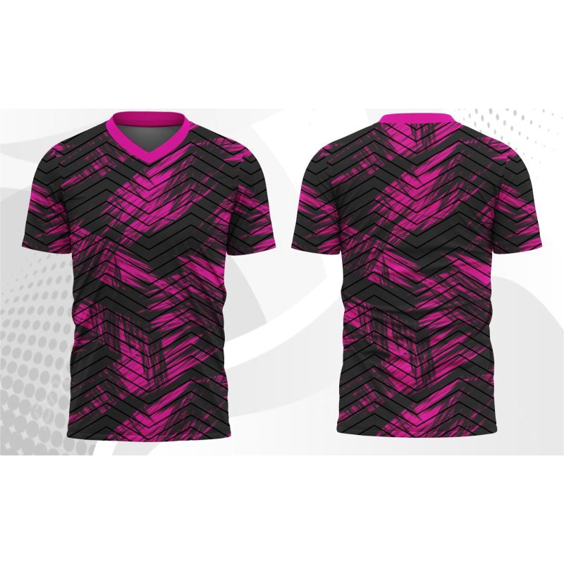 Jersey Badminton Jersey Bola Jersey Futsal Pink Black Full Printing Sublim