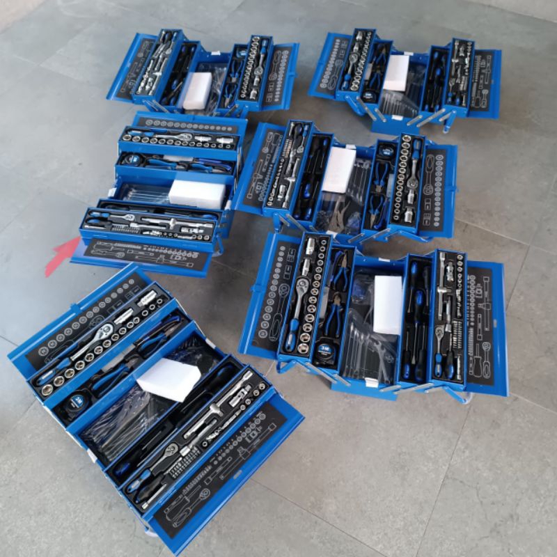 Tool kit Set 91 pcs SANDS With Metal Case Tool box Set 91 pcs Lengkap