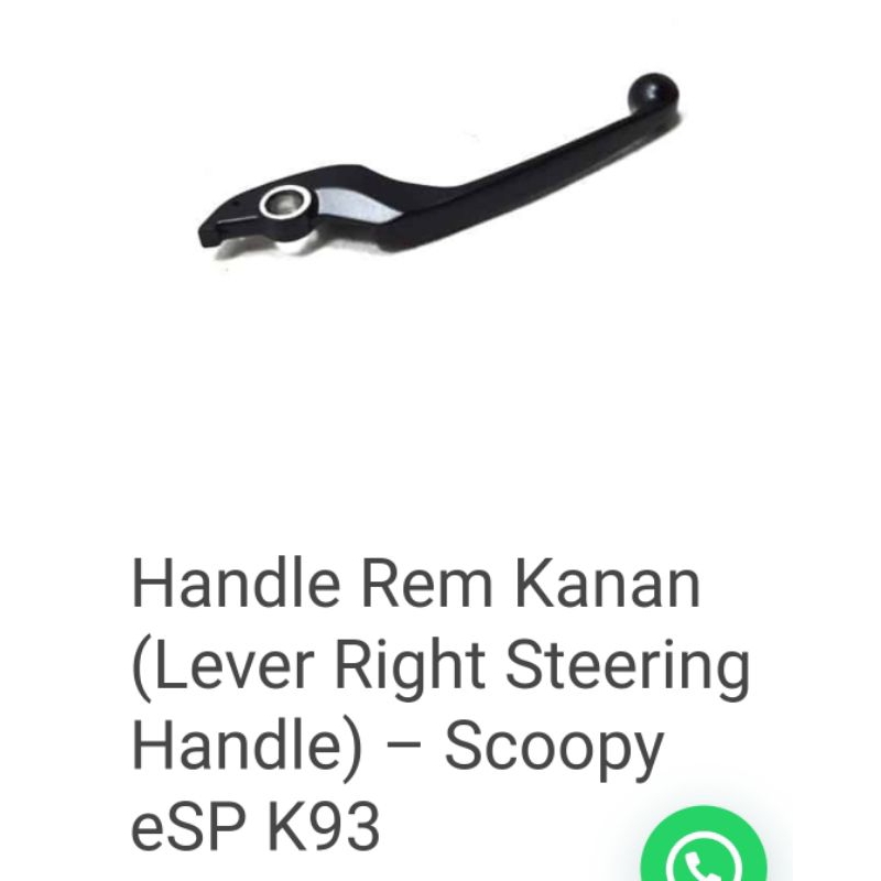 53176-K81-N31 Handle rem kanan Scoopy esp original Honda Genuien Parts AHM