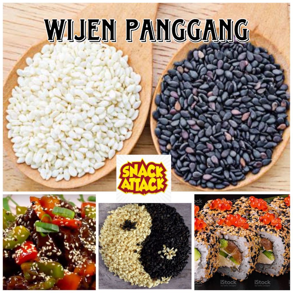

100 gram Biji Wijen Putih dan Wijen Hitam PANGGANG SANGRAI Kualitas Bagus - White Black Sesame Seeds