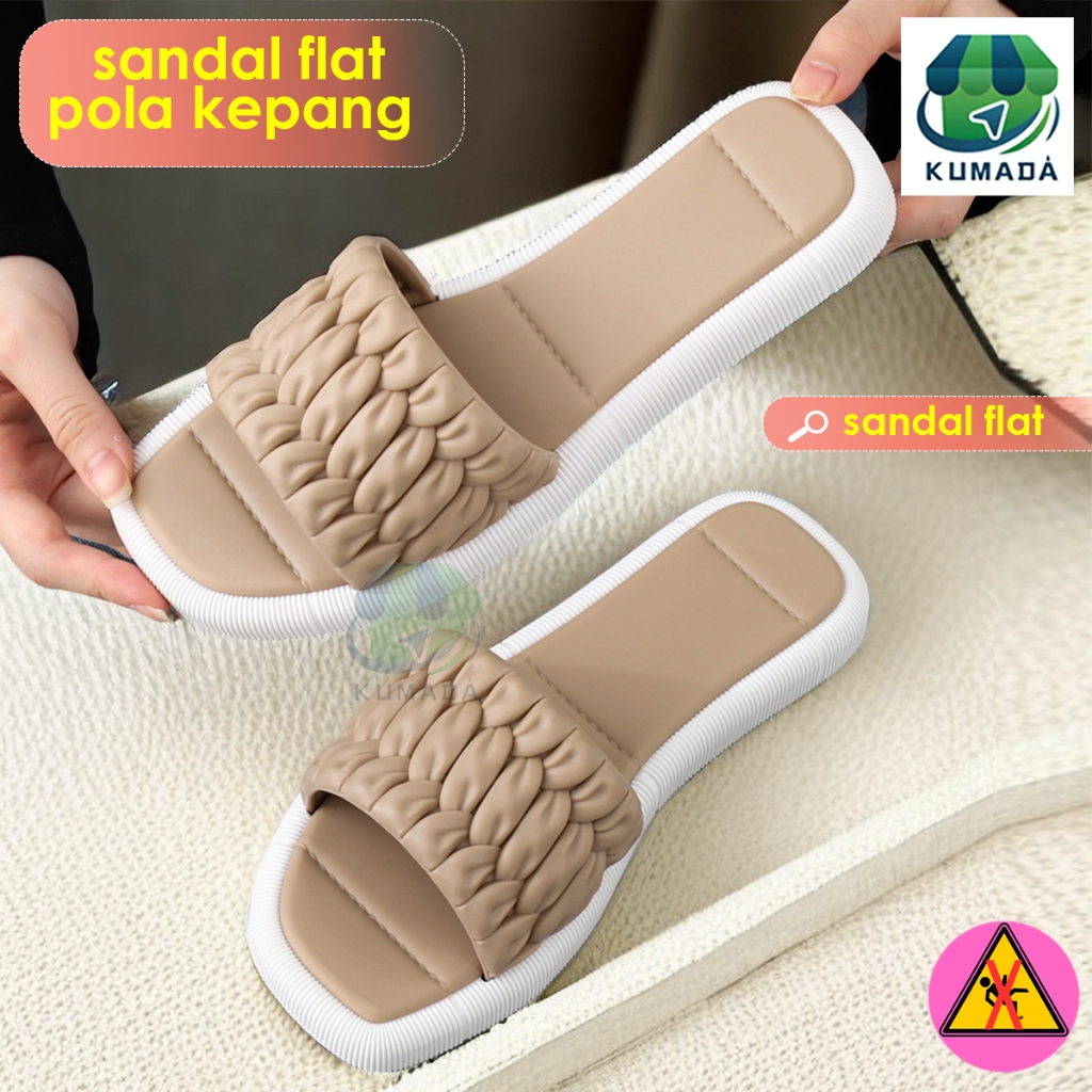 Sandal Slop Jelly Karet Wanita Sendal Santai Wanita Sendal Fashion Sendal Slop Rumah