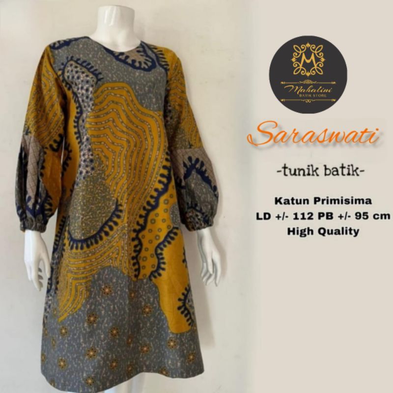 SARASWATI TUNIK BATIK BY MAHALINI BATIK