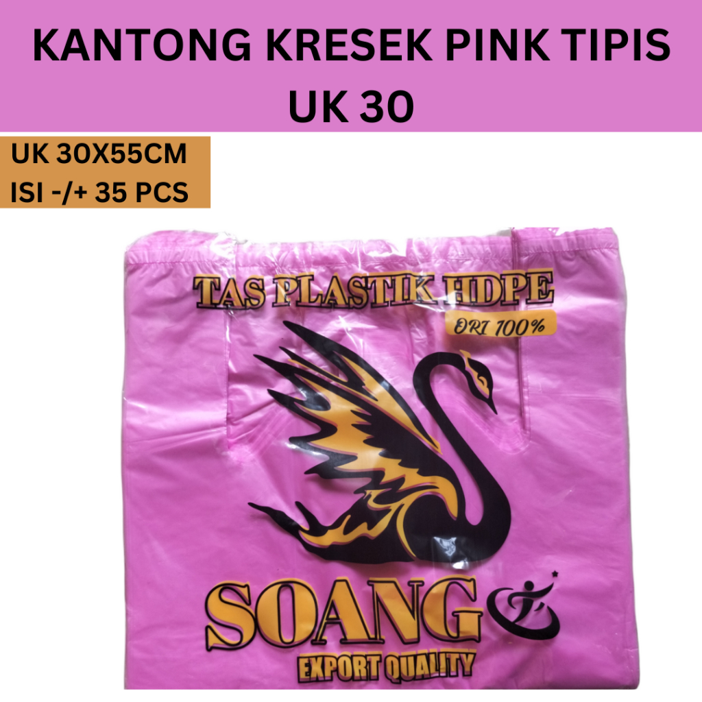 Kantong Kresek ekonomis uk 30cm x 55 cm, plastik kresek . Kantong plastik merah, kantong kresek pink