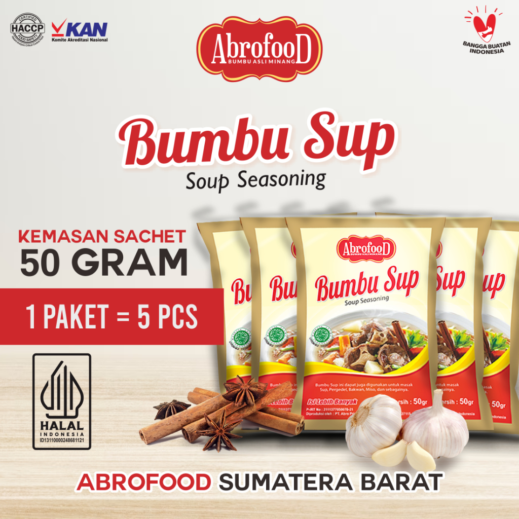 

Bumbu Sup Abrofood 50 gram - (5 Pcs)