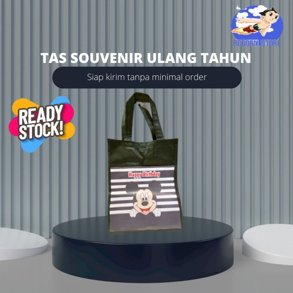 

Rebond Ready Stock Mickey Mouse Goodiebag/ Tas Souvenir Ulang Tahun Anak/ Tas Ultah Anak Custom