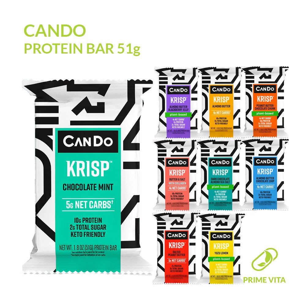 

CANDO KRISP Keto Snack Protein Bar Cemilan Sehat 45g