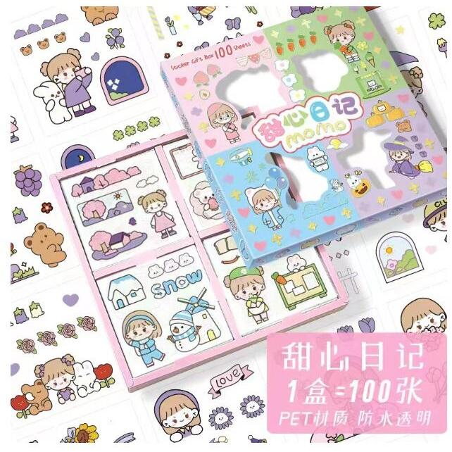 

BISA COD STICKER MOMO FREE BOX 100pcs & NO BOX 50pcs