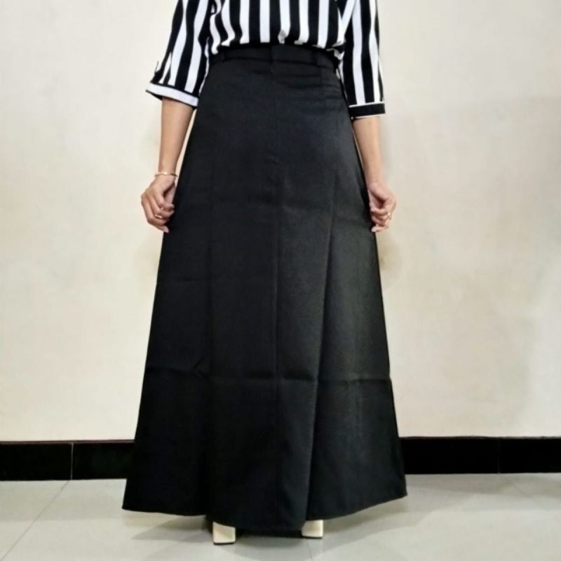 MURAH ROK KERJA A LINE MAXI HITAM / ROK FORMAL / ROK KANTOR / ROK GURU