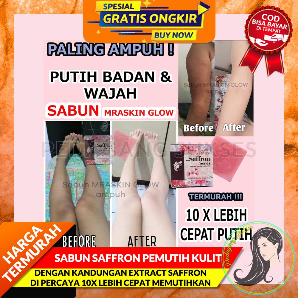 [TERAMPUH] SABUN PEMUTIH BADAN WAJAH AMPUH | SABUN SAFFRON PEMUTIH WAJAH AMPUH | KULIT PUTIH DAN MUL