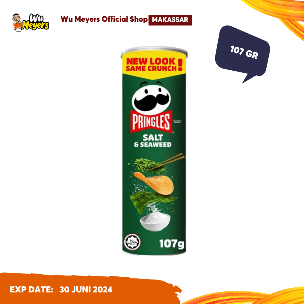 

Pringles Salt & Seaweed Snack Keripik Kentang 107 gr - WuMeyers Makassar