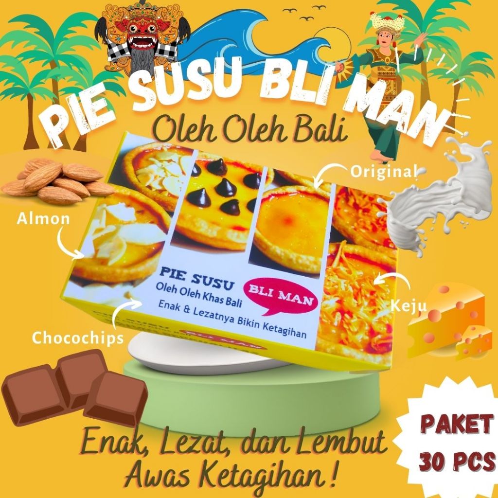 

Pie Susu Bli Man 30 Pcs | Oleh Oleh khas Bali | Dikirim dari Pabrik