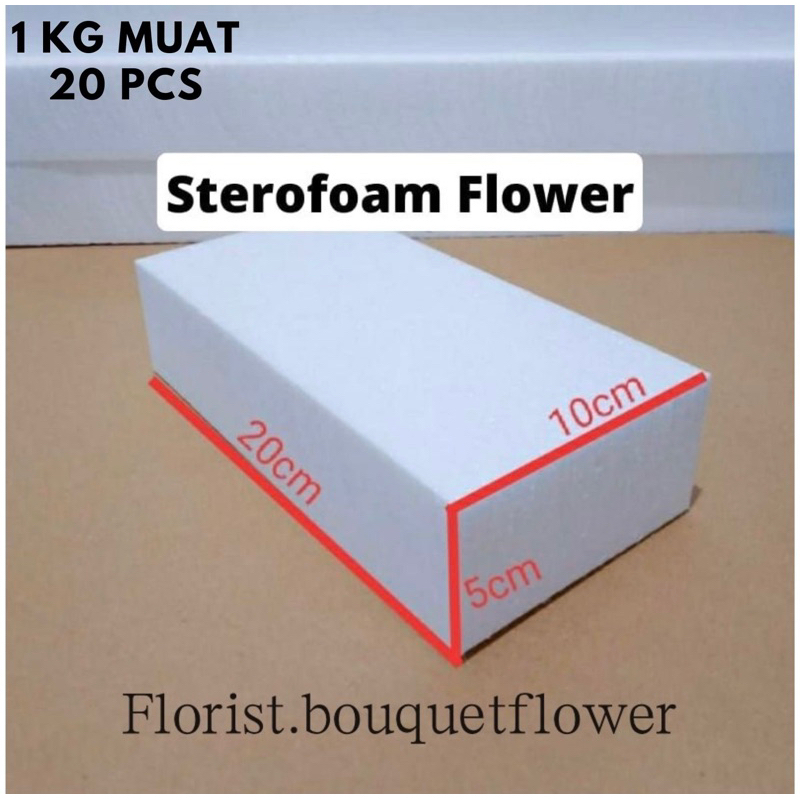 STYROFOAM BUSA PUTIH GAGANG BOUQUET ALAS BUNGA DEKORASI