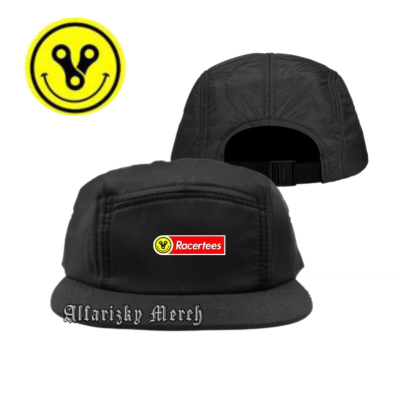 Topi 5 Panel Snapback RACERTEES/Five Panel Snapback Hats Casual/Topi Distro Pria Wanita Lokal Racing