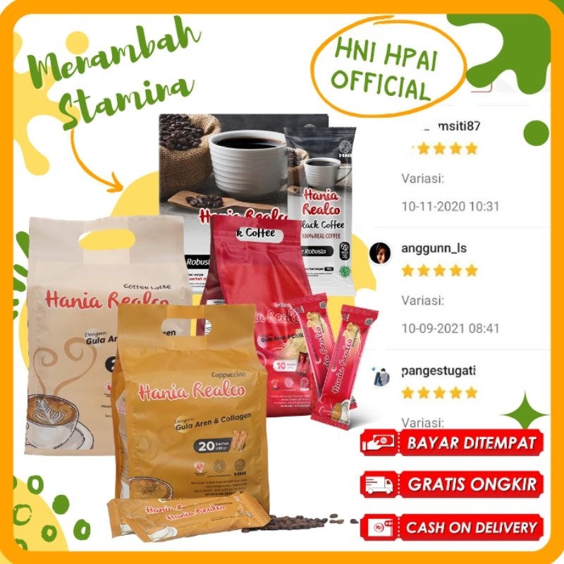 

Hania realco cappucino latte gingseng coffee robusta hni hpai