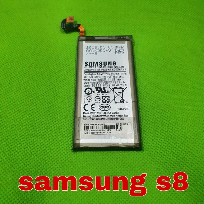 BATRAI BATU SAMSUNG S8 G950F ORI COPOTAN NORMAL