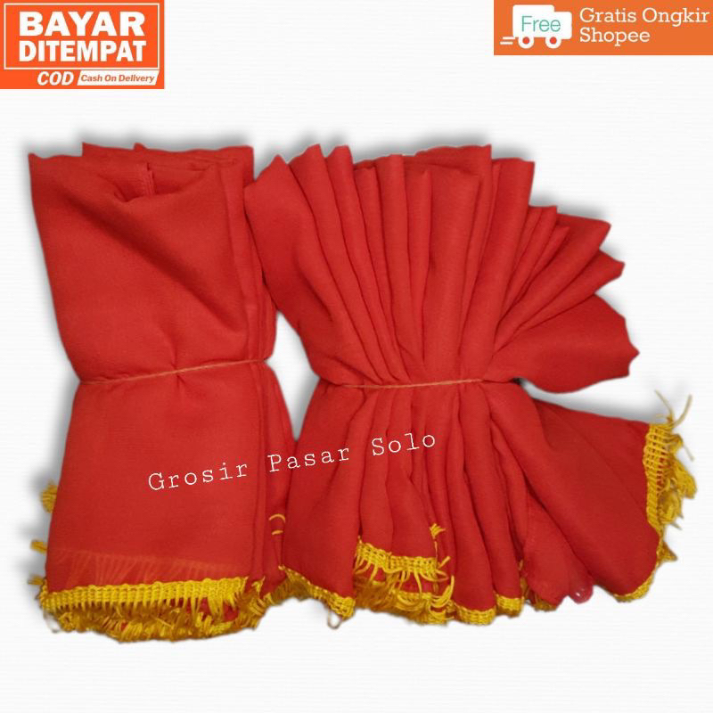 Sampur Tari Gombyok / Sampur Tari / Sampur Merah / Selendang Tari Anak / Dewasa