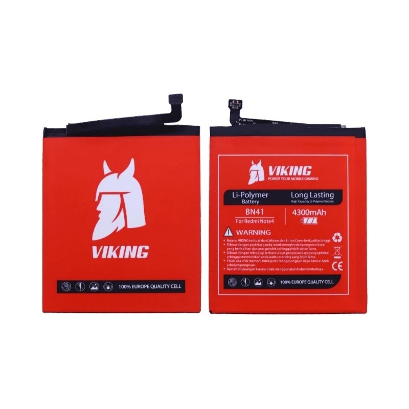 VIKING BATERAI XIAOMI REDMI NOTE 4 / NOTE 4X MEDIATEK BN41 DOUBLE POWER