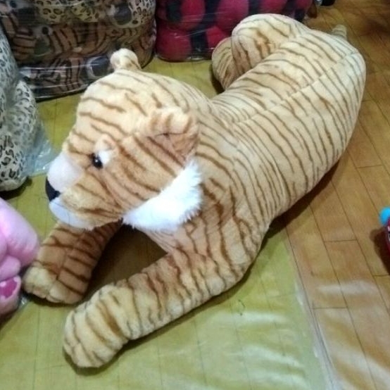 BONEKA KUCING HARIMAU SINGA MACAN TUTUL BELANG JUMBO BESAR 1 METER CUTE CANTIK BAHAN LEMBUT DAN HALU
