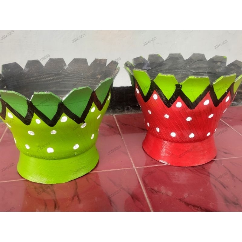 Pot Vas Bunga Karet / Pot Bunga Aesthetic Pot Bonsai Awet - Kecil