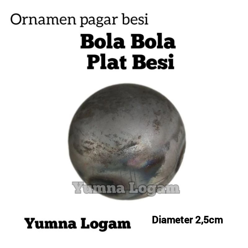 Bola Kelereng Plat Besi 3/4 Inch untuk Hiasan Pagar Besi Tempa Teralis Balkon Railing