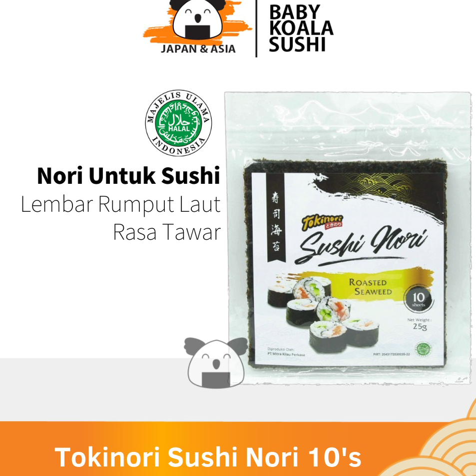 

Bayar Di Tempat TOKINORI Sushi Nori 10 S Halal │ Yakinori Lokal for Sushi Kimbab/ Gimbab │ Lembar Rumput Laut